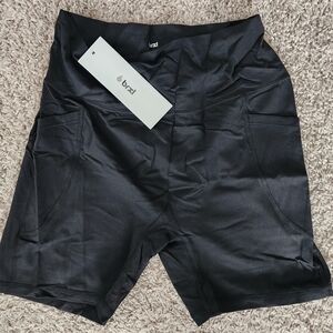 BRXL Women's High Waist 5" Biker Shorts Large Black NWT